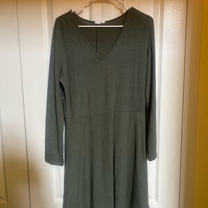 Gap Green Long Sleeve Dress